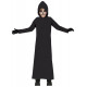 VESTITO MONACO OSCURO 5/6 ANNI TUNICA NERA CON CAPPUCCIO PER TRAVESTIMENTI DI HALLOWEEN CARNEVALE NO MASCHERA