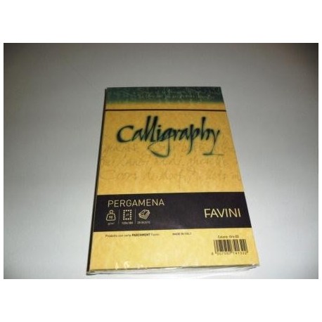 BOX 25 BUSTE PERGAMENA CALLIGRAFY COLORE ORO 03.MIS.110X220MM.90G.MQ. MADE IN ITALY