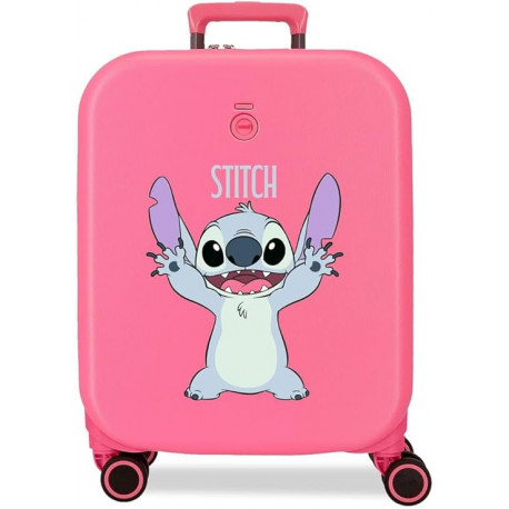 TROLLEY DA VIAGGIO STITCH PLAYFUL DISNEY ABS 4RUOTE 38X55X20CM VALIGIA BAGAGLIO A MANO DA CABINA CHIUSURE A COMBINAZIONI