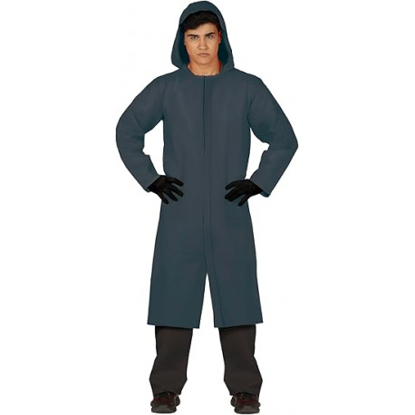 COSTUME CARNEVALE THE GAMER TG M TUNICA GRIGIA CON CAPPUCCIO TRAVESTIMENTI A TEMA FILM SQUID GAME NON ORIGINAL NO ACCESS