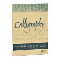 RISMA 50 FOGLI CARTONCINO PERGAMENA CALLIGRAFY COLORE ORO 03.190G.MQ.210X297MM.MADE IN ITALY