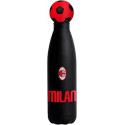 SEVEN BORRACCIA TERMICA AC MILAN TAPPO A FORMA DI PALLONE BOTTLE 500ML ACCIAIO INOX304 FREDDO CALDO T.STAGNA BPA FREE