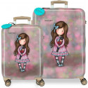 SET 2 TROLLEY DA VIAGGIO GORJUSS SANTORO LONDON NUTRACK VALIGIE ABS4RUOTE CABINA 37X20X55CM STIVA45X67X26CM CHIUSURE TSA