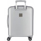 TROLLEY DA VIAGGIO STITCH DISNEY SILVER ABS 4 RUOTE 38X55X20CM VALIGIA BAGAGLIO A MANO DA CABINA CHIUSURE A COMBINAZION