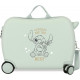 TROLLEY CAVALCABILE 4 RUOTE ABS DISNEY STITCH CUDDLES ARE 50X20X38CM VALIGIA DA CABINA LEGGERA CON TRACOLLA REGOLABILE