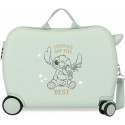 TROLLEY CAVALCABILE 4 RUOTE ABS DISNEY STITCH CUDDLES ARE 50X20X38CM VALIGIA DA CABINA LEGGERA CON TRACOLLA REGOLABILE
