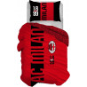 PARURE COPRIPIUMINO 1 PIAZZA AC MILAN 1899 OFFICIAL PRODUCT SACCO COPRIPIUMINO 155X200CM FEDERA 50X80CM 100% COTONE HERM