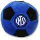 CUSCINO PALLONE FC INTERNAZIONALE ORIGINAL PALLA MORBIDA TONDA DIAMETRO 22CM BLU E NERO CON LOGO PRODOTTO UFFICIALE