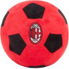 CUSCINO PALLONE AC MILAN ORIGINAL PALLA MORBIDA TONDA DIAMETRO 22CM ROSSO E NERO CON LOGO PRODOTTO UFFICIALE