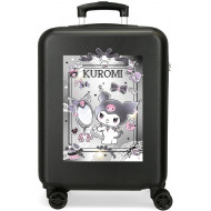 TROLLEY DA VIAGGIO ABS KUROMY CLOSER NERO SANRIO HELLO KITTY VALIGIA DA CABINA 38X21X55CM 4DOPPIE RUOTE CHIUSURA A COMBI