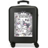 TROLLEY DA VIAGGIO ABS KUROMY CLOSER NERO SANRIO HELLO KITTY VALIGIA DA CABINA 38X21X55CM 4DOPPIE RUOTE CHIUSURA A COMBI