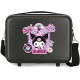 BEAUTY CASE DA VIAGGIO ABS KUROMI WONDER FEST NERO SANRIO HELLO KITTY NECESER 29X21X15CM CON FASCIA AGGANCIO PER TROLLEY