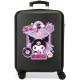 TROLLEY DA VIAGGIO ABS KUROMY WONDER FEST NERO SANRIO HELLO KITTY VALIGIA DA CABINA 38X21X55CM 4 DOPPIE RUOTE
