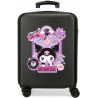 TROLLEY DA VIAGGIO ABS KUROMI WONDER FEST NERO SANRIO HELLO KITTY VALIGIA DA CABINA 38X21X55CM 4 DOPPIE RUOTE