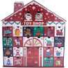 CALENDARIO DELL"AVVENTO CASETTA SANTA"S TOY FACTORY TOYS SHOP 24 CASSETTI DECORAZIONI NATALIZIE ASPETTANDO NATALE