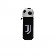 SEVEN FC JUVENTUS BUSTINA SCUOLA CILINDRO IN SILICONE 1 ZIP PARTE SUPERIORE A FORMA DI PALLONE 19X6CM OFFICIAL PRODUCT