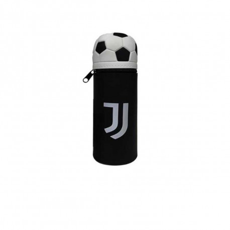 SEVEN FC JUVENTUS BUSTINA SCUOLA CILINDRO IN SILICONE 1 ZIP PARTE SUPERIORE A FORMA DI PALLONE 19X6CM OFFICIAL PRODUCT