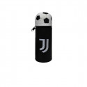 SEVEN FC JUVENTUS BUSTINA SCUOLA CILINDRO IN SILICONE 1 ZIP PARTE SUPERIORE A FORMA DI PALLONE 19X6CM OFFICIAL PRODUCT