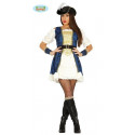 COSTUME CARNEVALE PIRATA DONNA LUXURY TG S VESTITO COMPLETO DI CAPPELLO E CINTURA PER TRAVESTIMENTI A TEMA NO ACCESSORI