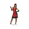 COSTUME CARNEVALE CHARLESTON TG XL VESTITO E FASCIA CAPELLI PER TRAVESTIMENTI DI CARNEVALE A TEMA ANNI 20/30 NO ACCESSOR