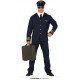 COSTUME PILOTA DI AEREO COMANDANTE DI VOLO VESTITO TG S 46/48 GIACCA CAPPELLO CAMICIA CRAVATTTA PANTALONI NO ACCESSORI