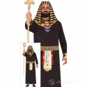 COSTUME CARNEVALE FARAONE EGIZIANO TG.XXL VESTITO COMPLETO DI COPRICAPO COLLETTO E CINTURA ANTICO EGITTO NO ACCESSORI