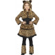 COSTUME CARNEVALE BAMBINA LEOPARDO 3/4ANNI VESTITO COMPLETO GIACCA C/CAPPUCCIO CAMICIA GUANTI SCALDAMUSCOLI NO ACCESSORI