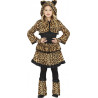 COSTUME CARNEVALE BAMBINA LEOPARDO 3/4ANNI VESTITO COMPLETO GIACCA C/CAPPUCCIO CAMICIA GUANTI SCALDAMUSCOLI NO ACCESSORI