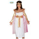 COSTUME CARNEVALE CLEOPATRA 3/4 ANNI ABITO COMPLETO COLLETTO VELO E CINTURA PER TRAVESTIMENTI ANTICO EGITTO NO ACCESSORI