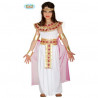 COSTUME CARNEVALE CLEOPATRA 3/4 ANNI ABITO COMPLETO COLLETTO VELO E CINTURA PER TRAVESTIMENTI ANTICO EGITTO NO ACCESSORI