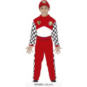 COSTUME CARNEVALE PILOTA FORMULA 1 BIMBO 3/4 ANNI VESTITO COMPLETO DI TUTA CAPPELLO E CINTURA AUTOMOBILISMO NO ACCESSORI