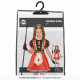 COSTUME CARNEVALE REGINA DI QUADRI BAMBINA 5/6 ANNI VESTITO REGINA DELLE FIABE SOLO ABITO CARTE DA POKER NO ACCESSORI