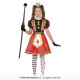 COSTUME CARNEVALE REGINA DI QUADRI BAMBINA 7/9 ANNI VESTITO REGINA DELLE FIABE SOLO ABITO CARTE DA POKER NO ACCESSORI