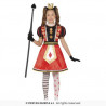COSTUME CARNEVALE REGINA DI QUADRI BAMBINA 10/12 ANNI VESTITO REGINA DELLE FIABE SOLO ABITO CARTE DA POKER NO ACCESSORI