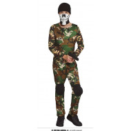 COSTUME CARNEVALE SOLDATO FORZE SPECIALI14/16ANNI VESTITO MILITARE COMPLETO GILET FOU.GIACCA PANTALONI GINOCCH.NO ACCESS