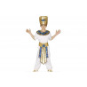 COSTUME CARNEVALE FARAONE EGIZIANO 3/4 ANNI VESTITO COMPLETO CAPPELLO MAGLIA CINTURA C/COLLO E PANTALONI NO ACCESSORI