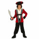 COSTUME PIRATA BABY 3/4 ANNI VESTITO DI CARNEVALE COMPLETO DI 4 PEZZI CAPPELLO/GIACCA/CINTURONE/PANTALONE NO ACCESSORI