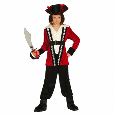 COSTUME PIRATA BABY 3/4 ANNI VESTITO DI CARNEVALE COMPLETO DI 4 PEZZI CAPPELLO/GIACCA/CINTURONE/PANTALONE NO ACCESSORI