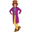 COSTUME CARNEVALE WILLY WONKA 5/6ANN VESTITO CHARLIE FABRICA DI CIOCCOLATO CAPPOTTO GILET PANTALONI CAPPELLO NO ACCESSOR