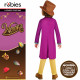 COSTUME CARNEVALE WILLY WONKA 5/6ANN VESTITO CHARLIE FABRICA DI CIOCCOLATO CAPPOTTO GILET PANTALONI CAPPELLO NO ACCESSOR