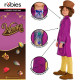 COSTUME CARNEVALE WILLY WONKA 5/6ANN VESTITO CHARLIE FABRICA DI CIOCCOLATO CAPPOTTO GILET PANTALONI CAPPELLO NO ACCESSOR