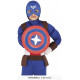 SCUDO CON STELLA NON ORIGINALE CAPITAN AMERICA 30CM IN PLASTICA ELASTICI PER BRACCIO SUPEREROI TRAVESTIMENTI CARNEVALE