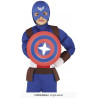 SCUDO CON STELLA NON ORIGINALE CAPITAN AMERICA 30CM IN PLASTICA ELASTICI PER BRACCIO SUPEREROI TRAVESTIMENTI CARNEVALE