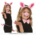 PIGGY SET BABY KIT MAIALINO 4PEZZI CERCHIETTO CON ORECCHIE NASO CON ELASTICO PAPILLON CODA A TEMA ANIMALI DELLA FATTORIA