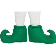 SCARPE DA ELFO VERDI CON ELASTICO BABBUCCE MIS.UN PER TRAVESTIMENTI DA ELFO NATALE CARNEVALE E SCENE A TEMA NATALIZIO