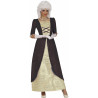 COSTUME CARNEVALE CONTESSA NOBILE TG.S ABITO MARCHESA DORATO E MARRONE COSTUMI PRINCIPESSA REGINA BAROCCA NO ACCESSORI