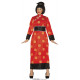 KIMONO COSTUME CINESE DONNA VESTITO E CINTURA PER TRAVESTIMENTI DI CARNEVALE SPETTACOLI A TEMA ORIENTALE CINA NO ACCESS.