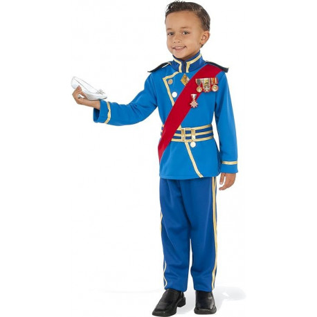 COSTUME PRINCIPE REALE BAMBINO 5/7 ANNI VESTITO DI CARNEVALE COMPLETO GIACCA PANTALONE E CINTURA NO ACCESSORI