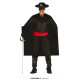 COSTUME DON DIEGO VESTITO CARNEVALE ZORRO TG XL MASCHERA MANTELLO CAMICIA FASCIA PANTALONI NO CAPPELLO NO ACCESSORI