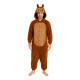 COSTUME CARNEVALE DA MOSTRO LULU MONSTER ADULTO TG L 52/54 VESTITO TUTONE CON CAPPUCCIO E ORECCHIE NO ACCESSORI